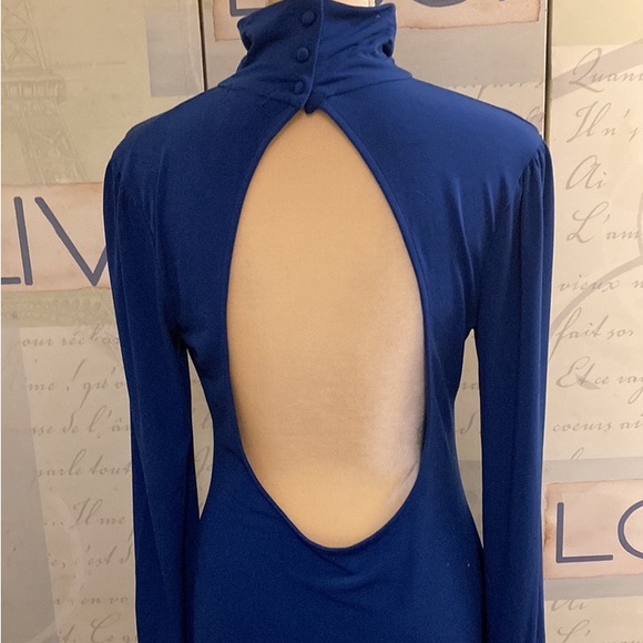 Moda International Dresses & Skirts - NWOT Moda International SZ L Dress With Cutout Back Sapphire Blue NWOT